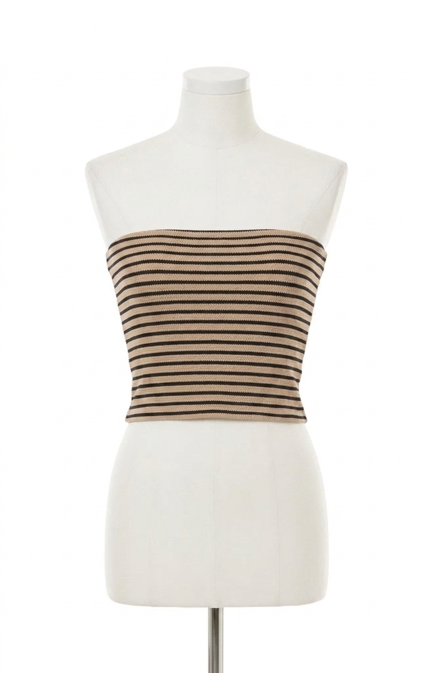 NEW Z SUPPLY caffari stripe tube top in putty